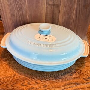 Le Creuset Light Blue Oval Casserole Dish